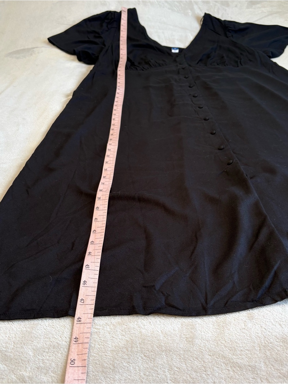 Old Navy Black Button-Front Midi Dress - Picture 5 of 7